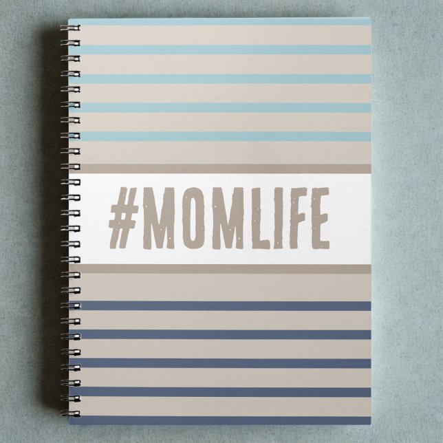 Caderno Espiral Momlife azul turquesa e bege (momlife notebook)
