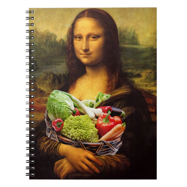 Caderno Espiral Mona Lisa ama legumes (Frente)