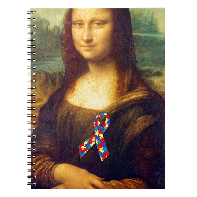 Caderno Espiral Mona Lisa Com Fita De Quebra-cabeça (Frente)