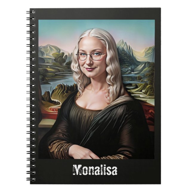 Caderno Espiral Mona Lisa Engraçada (Frente)