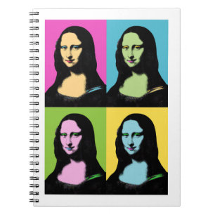 Caderno Espiral Mona Lisa - Estilo de Arte Pop