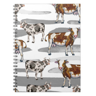 Caderno Espiral Monarca Vaca Pelo Preto