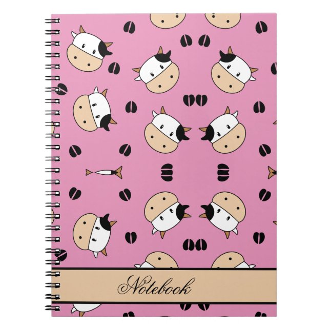 Caderno Espiral Monarca Vaca Pelo Preto (Frente)