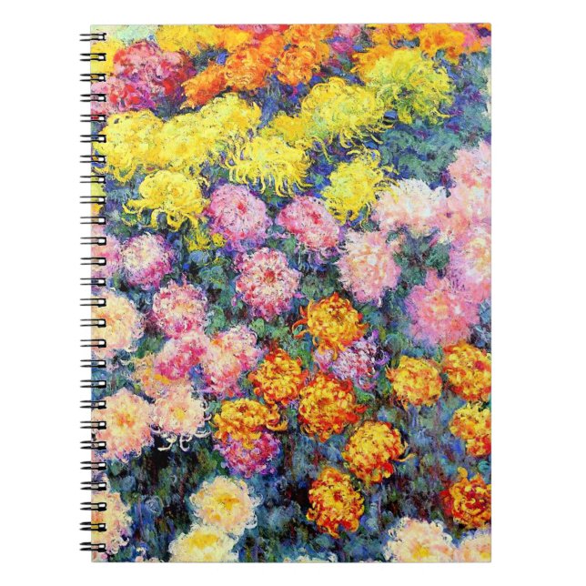Caderno Espiral Monet, Cama de Chrysanthemums, (Frente)