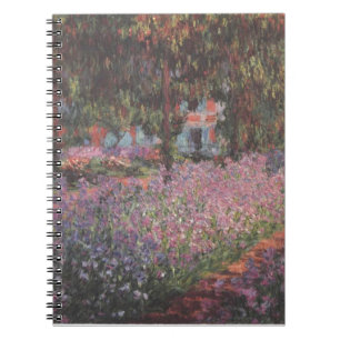 Caderno Espiral Monet floresce a arte das videiras de Giverny do
