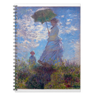 Caderno Espiral Monet France Impressionista Pessoas Mulher com Par