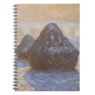 Caderno Espiral Monet Haystacks no Notebook Winter Spiral