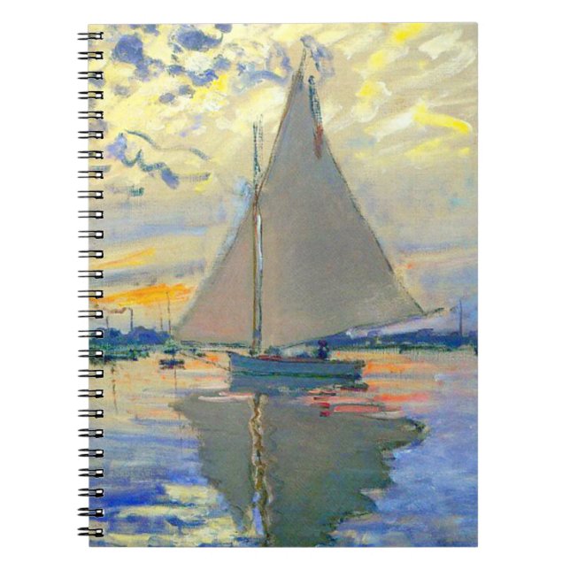 Caderno Espiral Monet Sailboat no Le Petit-Gennevilliers (Frente)