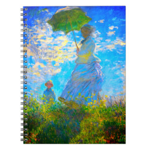 Caderno Espiral Monet Woman com Parasol