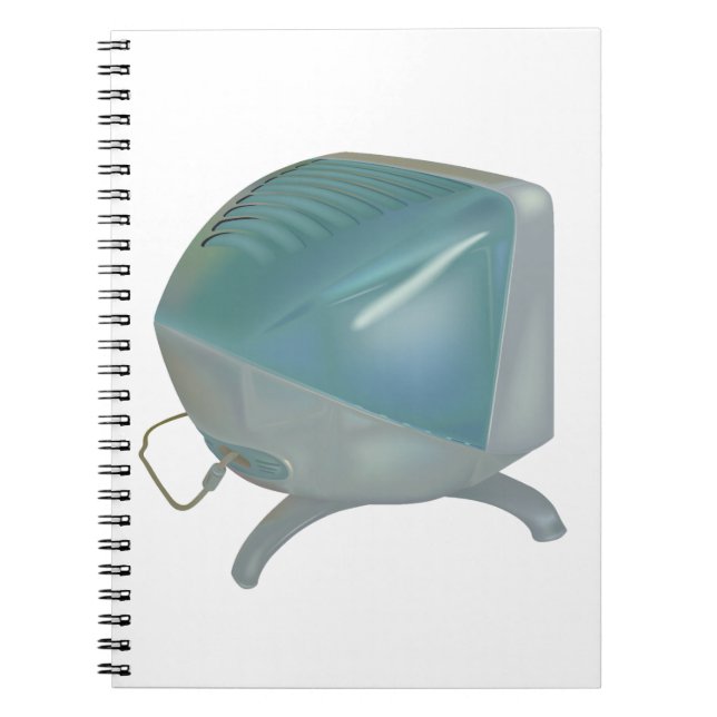 Caderno Espiral Monitor CRT antigo (Frente)