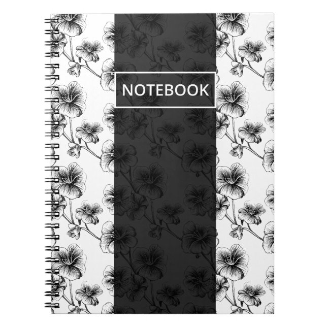 Caderno Espiral Monochrome Bloom (Frente)
