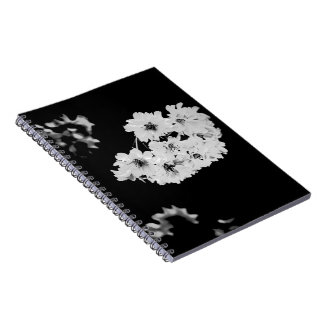 Caderno Espiral Monochrome Sakura Notebook - Elegant Black & White