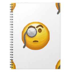 Caderno Espiral monóculo emoji