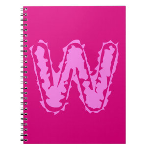 Caderno Espiral Monograma Assustador Rosa a Rosa