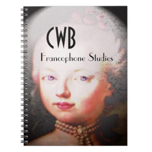 Caderno Espiral Monograma barroco francês de Lorraynna