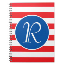 Monograma Branco Vermelho e Azul