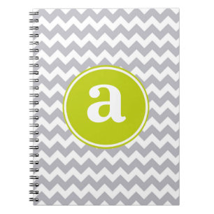 Caderno Espiral Monograma chique de Chevron