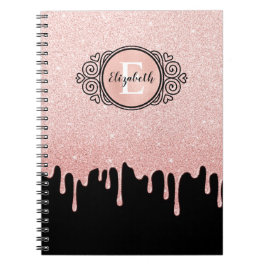 Caderno Espiral Monograma Cor-de-rosa Coleta Dobras Artista