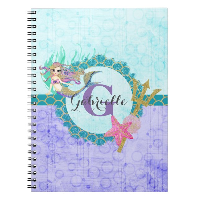 Caderno Espiral Monograma Cujo Sereto e Aquarela Puro (Frente)