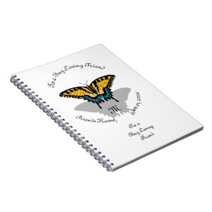 Caderno Espiral Monograma da Borboleta