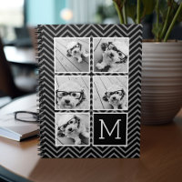 Monograma de Colagem de Fotos do Instagram Branco