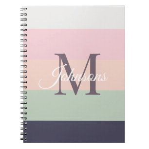 Caderno Espiral Monograma de Iniciais Personalizado para ColorBloc