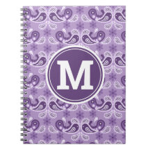 Monograma de púrpura e pálpebra Chique branca