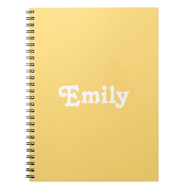 Caderno Espiral Monograma de texto com nome personalizado branco-c (Frente)