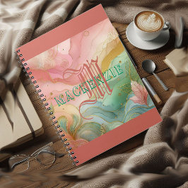 Caderno Espiral Monograma de volta à escola Meninas de Quadrinhos