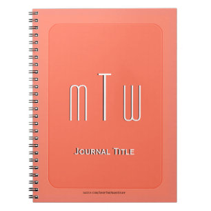 Caderno Espiral Monograma Digno - Rosa-Guava