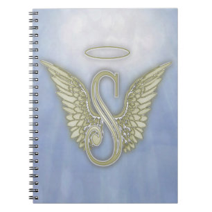 Caderno Espiral Monograma do anjo da letra S