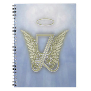 Caderno Espiral Monograma do anjo da letra Z