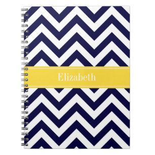 Caderno Espiral Monograma do nome do abacaxi do Lg Chevron dos