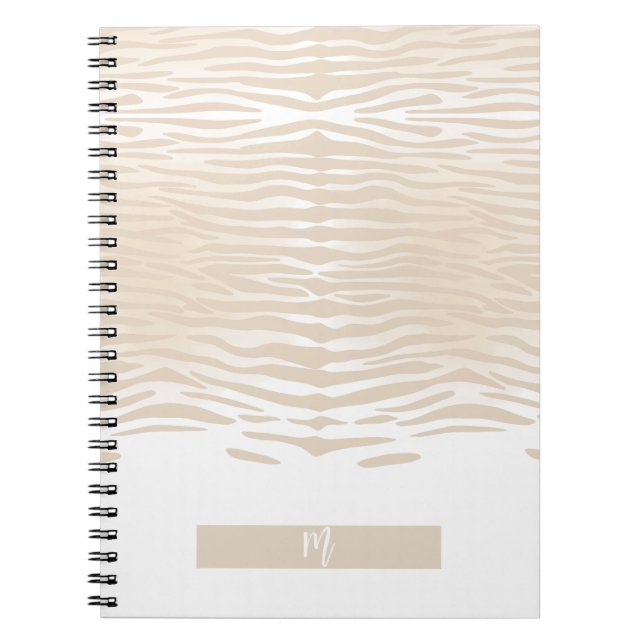 Caderno Espiral Monograma do Tigre Branco (Frente)