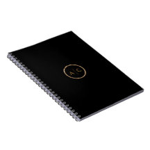 Monograma Dourado Mínimo em PRETO