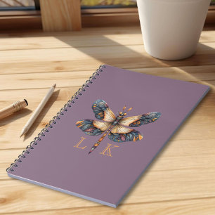 Caderno Espiral Monograma Dragonfly Regal