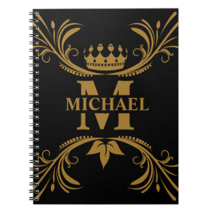 Caderno Espiral Monograma e Nome Personalizados da Vintage