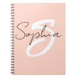 Caderno Espiral Monograma - Estudo de Caligrafia Nota Binder com R