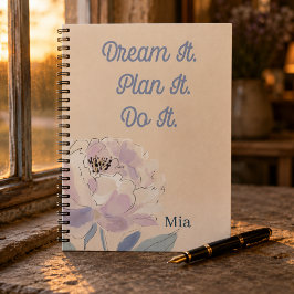 Caderno Espiral Monograma Floral
