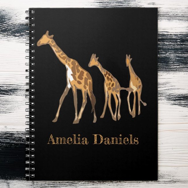 Caderno Espiral Monograma Giraffe (Criador carregado)