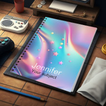 Monograma holográfico de estrelas unicórnicas chic