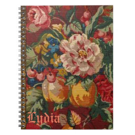 Caderno Espiral Monograma inglês do estilo do livro velho do fim