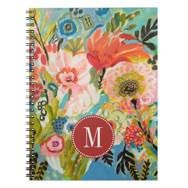Caderno Espiral Monograma | Jardim Secreto Floral III (Frente)
