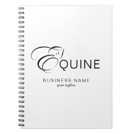 Caderno Espiral Monograma - Letra E Cavalo