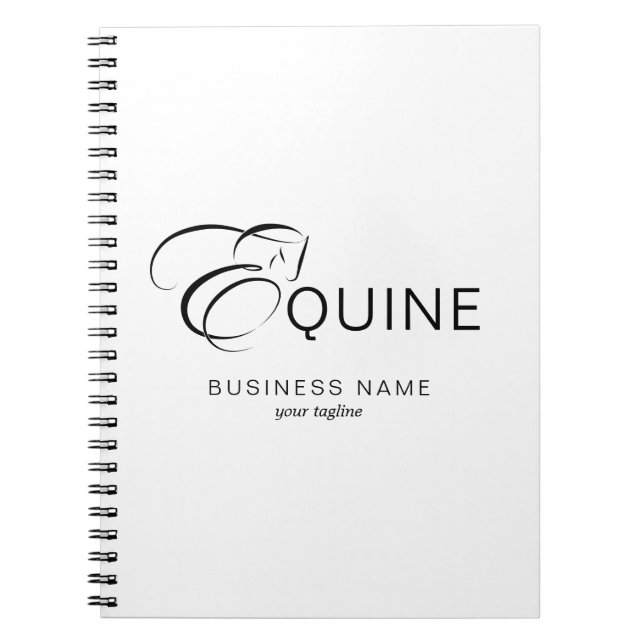 Caderno Espiral Monograma - Letra E Cavalo (Frente)