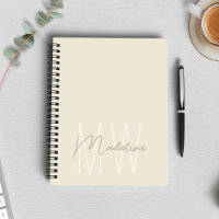 Monograma Minimalista Moderno Creme
