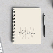 Monograma Minimalista Moderno Creme