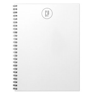 Caderno Espiral Monograma Moderno Profissional Simples Inicial