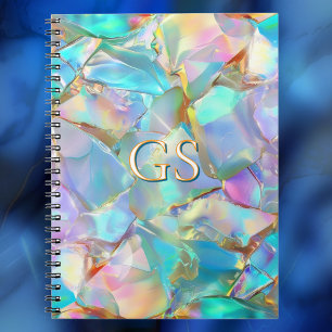 Caderno Espiral Monograma ou Nome Grande em Opal