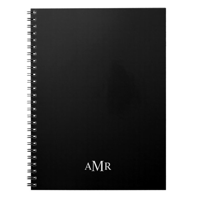 Caderno Espiral Monograma Personalizado Clássico (Frente)